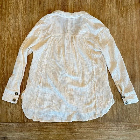 Free People Button Front Long Sleeve Tunic Top - Picture 10 of 14